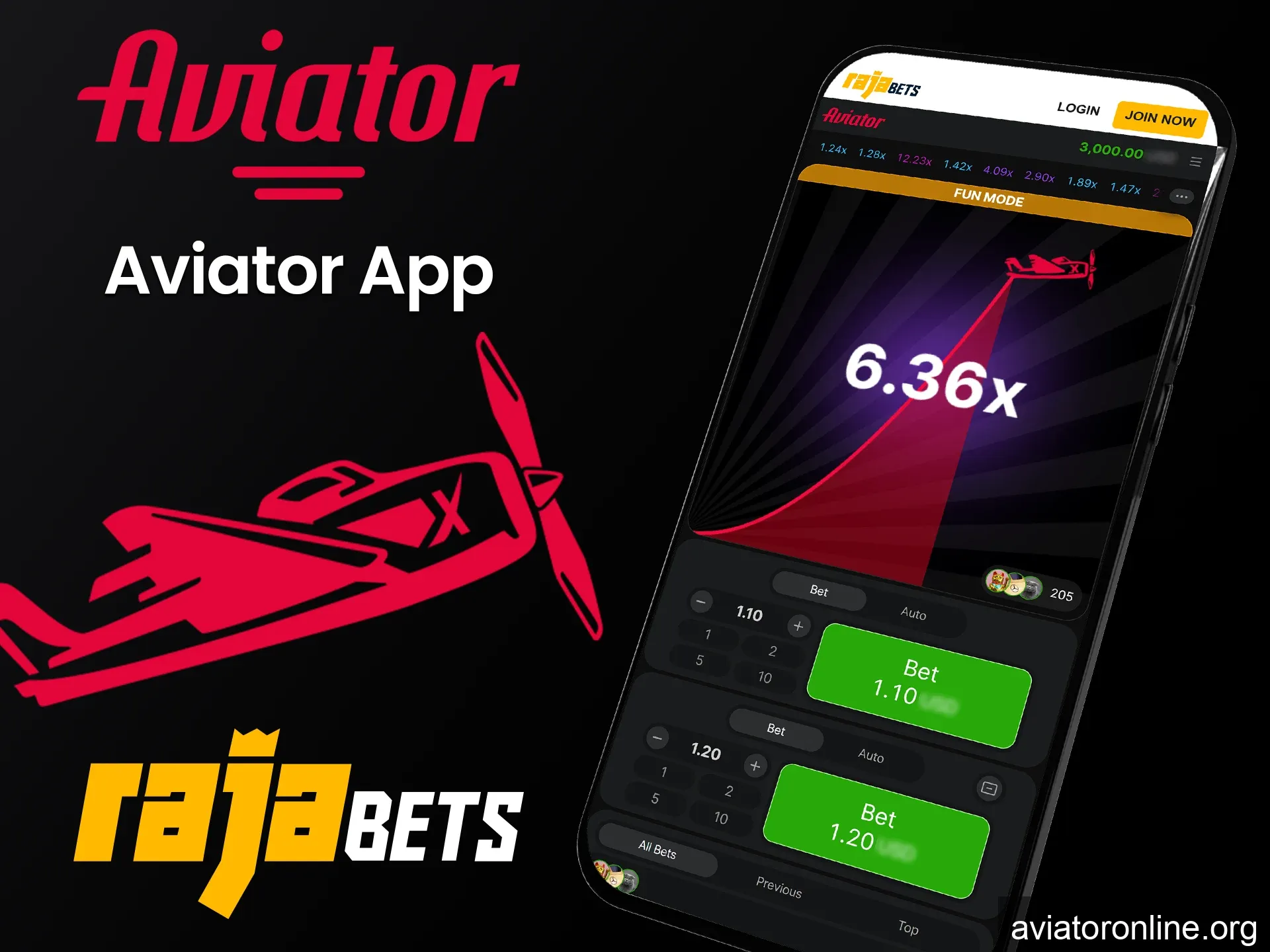 Aviator game is popular among the users of Rajabets app.