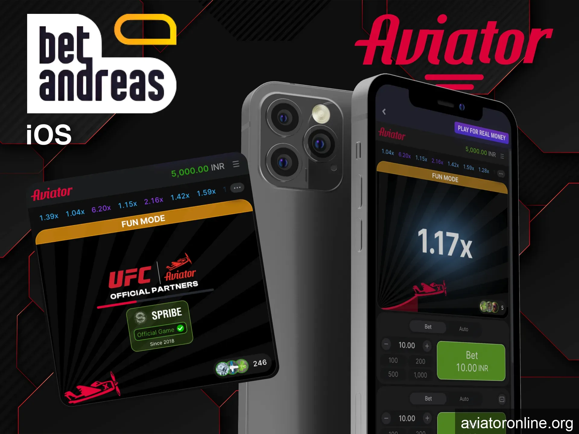 Install BetAndreas iOS app and start Aviator instantly.
