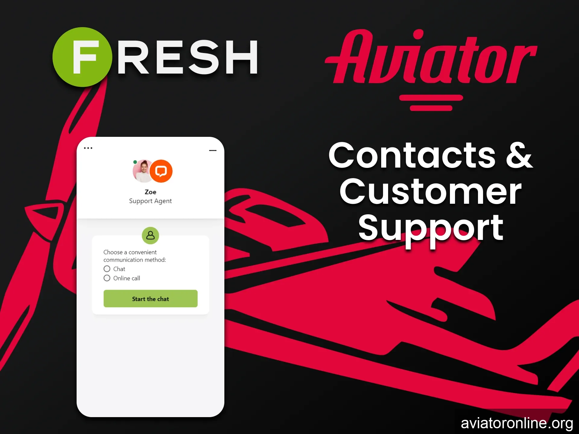 Use the live chat on Fresh Casino for Aviator questions.