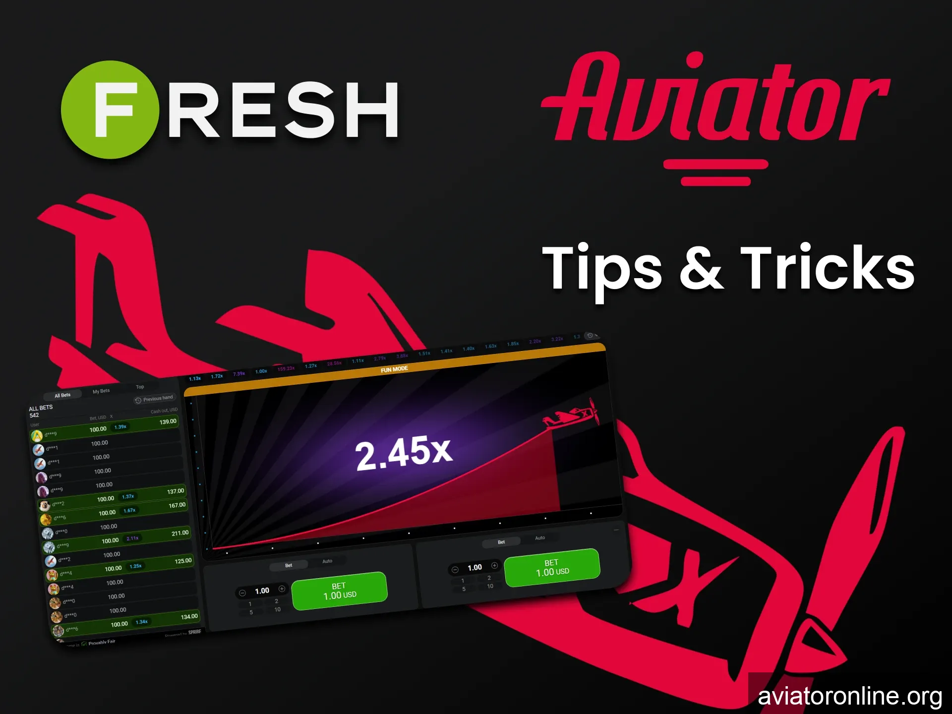 Learn tips and tricks for Aviator at Fresh Casino.