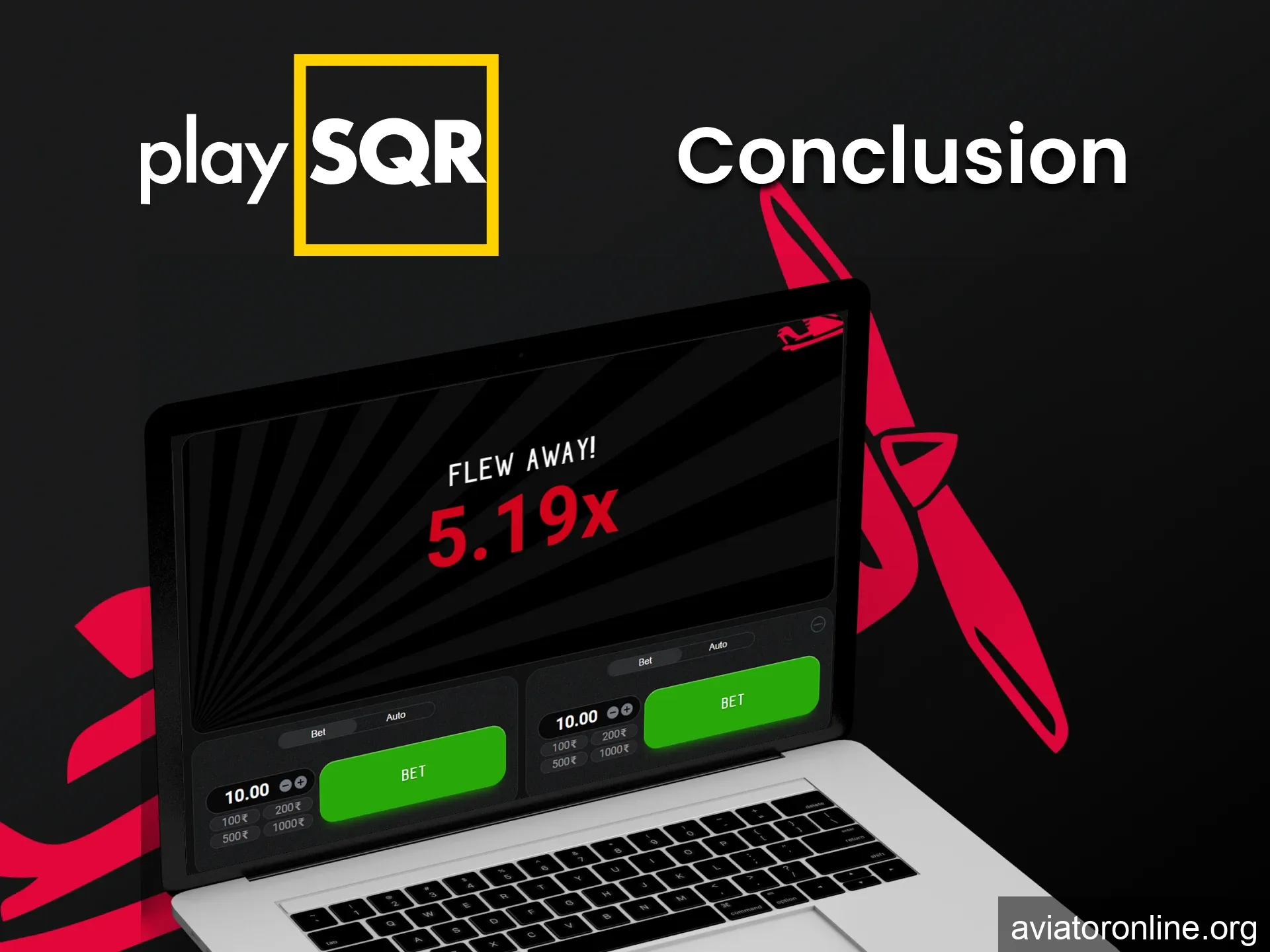 PlaySQR is ideal for playing Aviator.