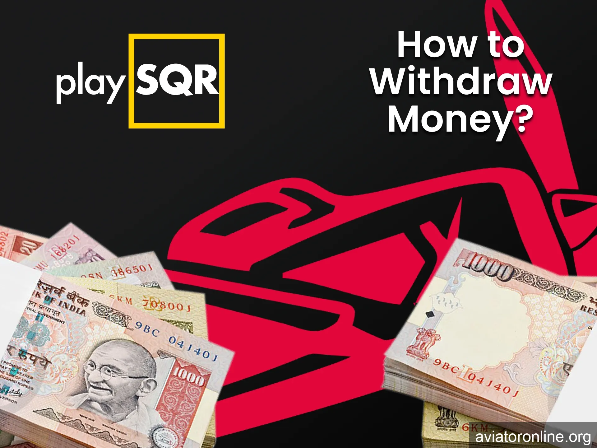 Choose your withdrawal method for PlaySQR for Aviator.