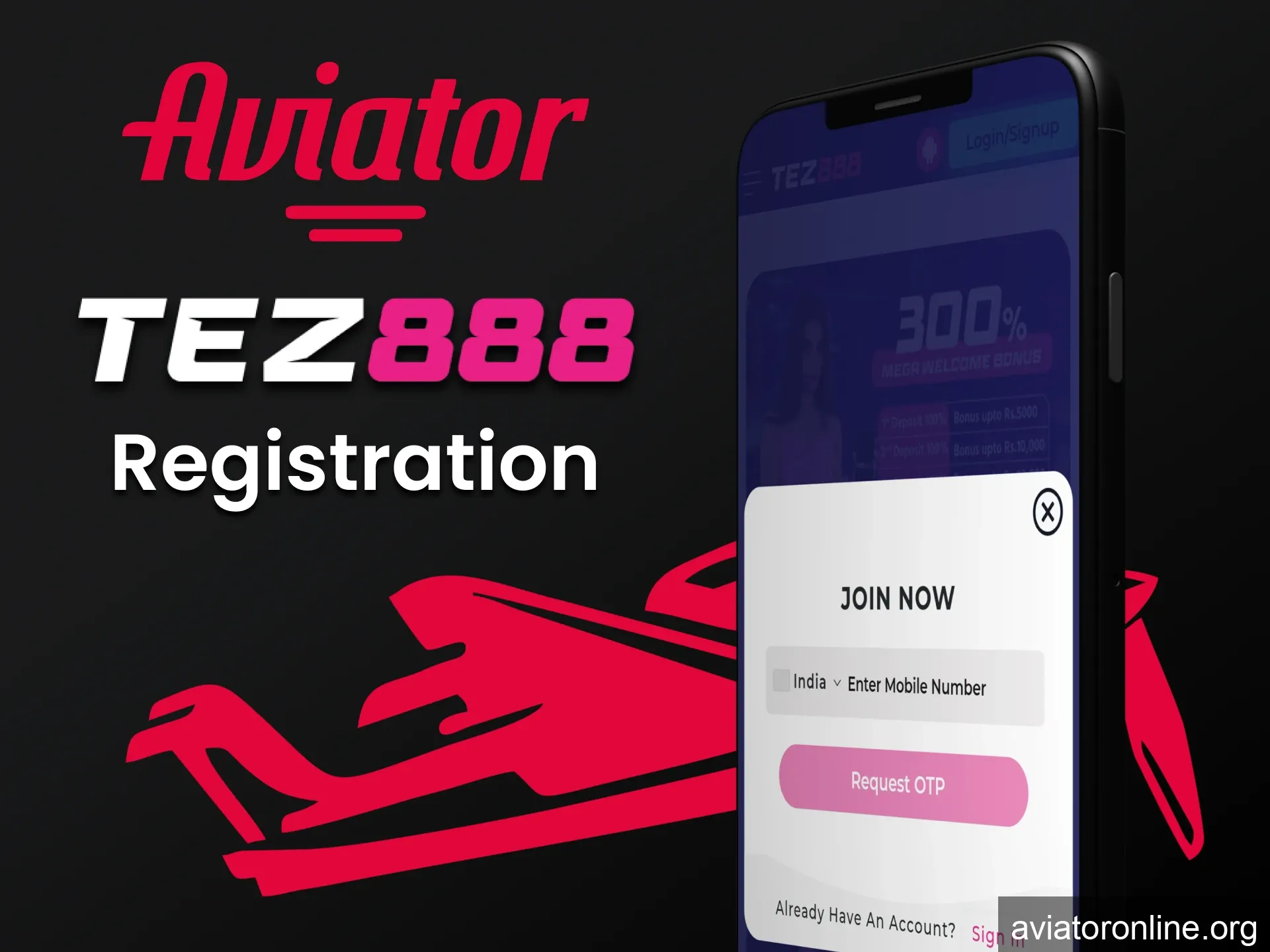 You can create an account to play Aviator in the Tez888 application.