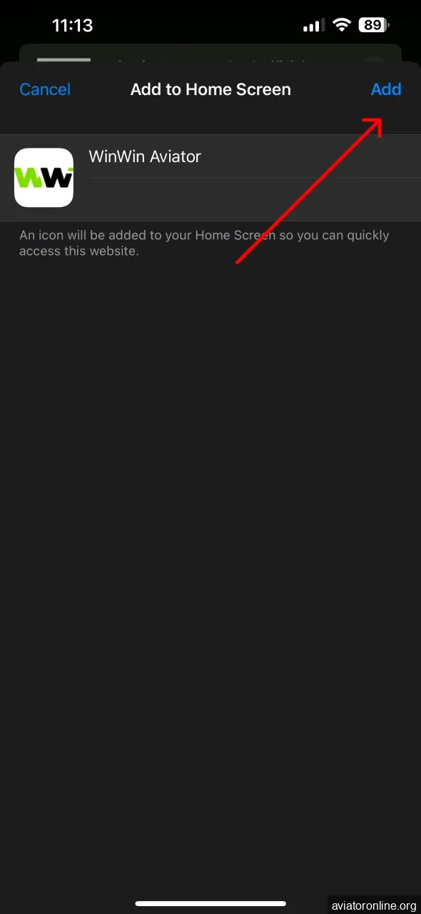 Add the WinWin app to iOS.