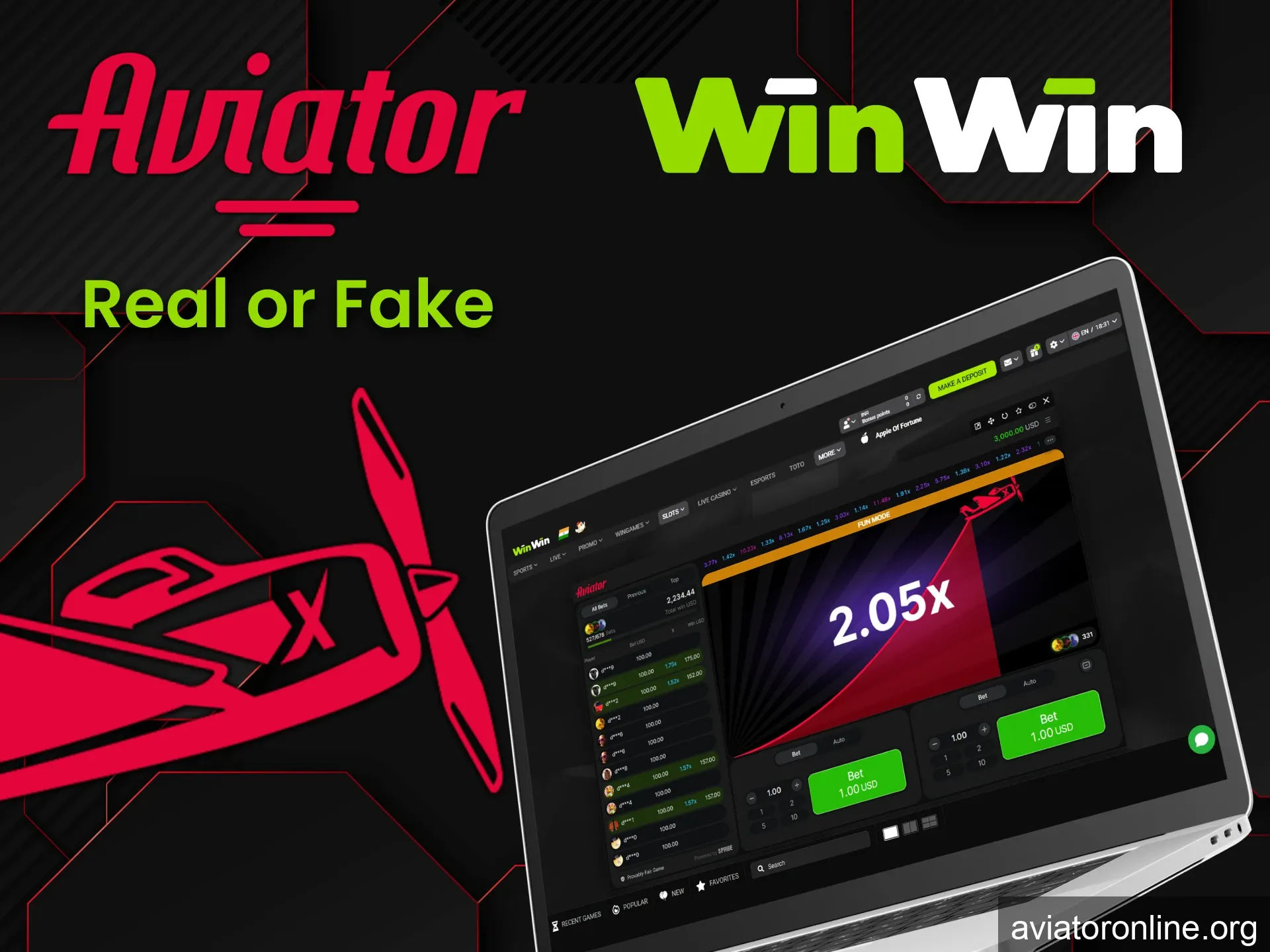 You can actually play Aviator on WinWin.